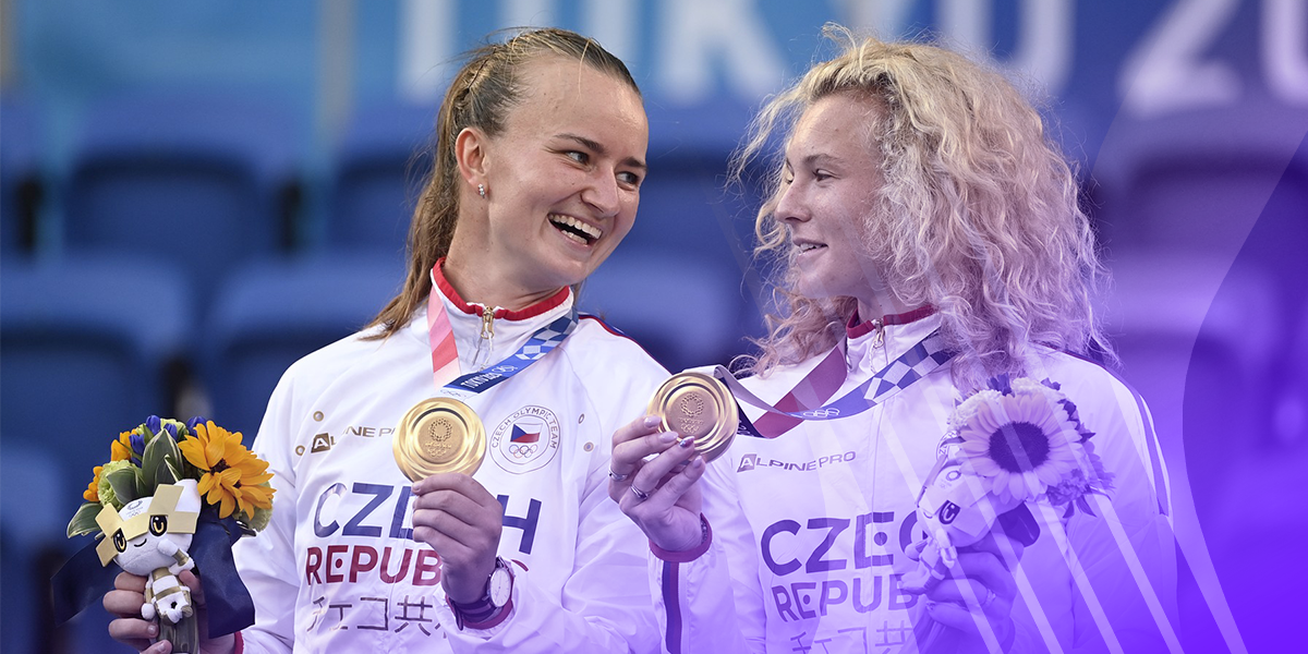 Tenisové šampionky Kateřina Siniaková a Barbora Krejčíková